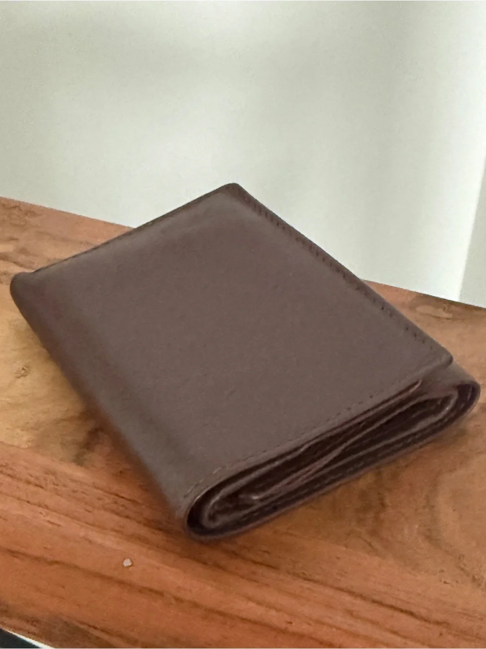 Slim Leather Card Holder Wallet - Brown